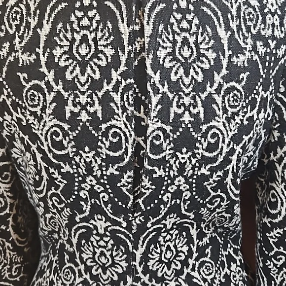 TWENTYONE BLAZER ZIPER BLACK WHITE DESIGN M MEDIUM TWENTY ONE FOREVER 21 - Picture 9 of 11